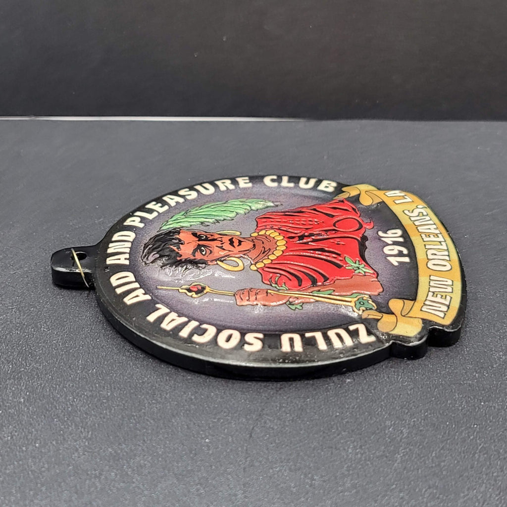 Zulu Social Pleasure Club 1916 Witchdoctor New Orleans Wall Plaque 4.25"