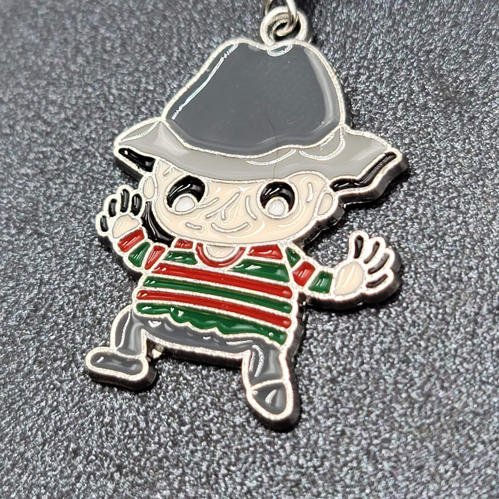 Feddy Krueger Pierced Earrings Enamel Nightmare on Elm St Horror Movie 1.25" FS