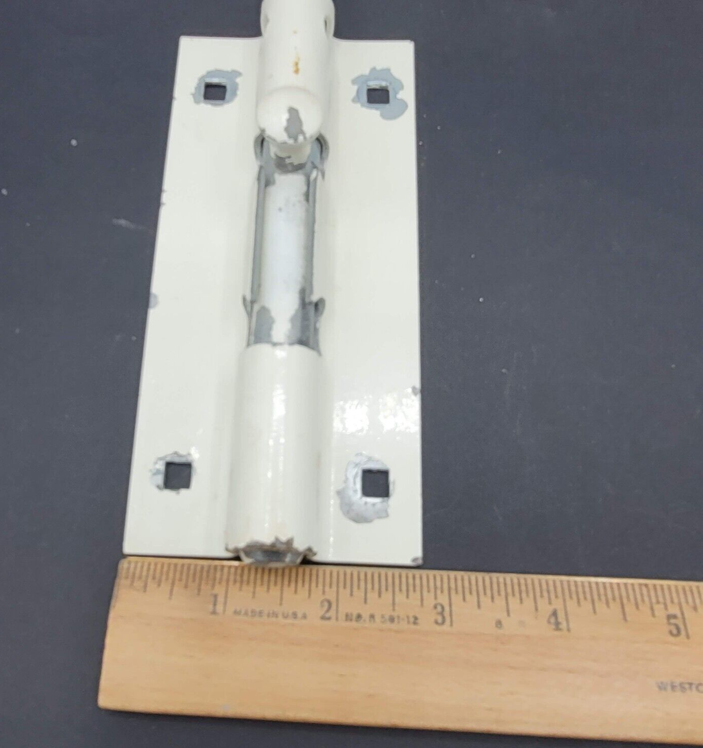 Antique Vintage Cast Iron Door Gate Slide Lock Latch Painted 6"