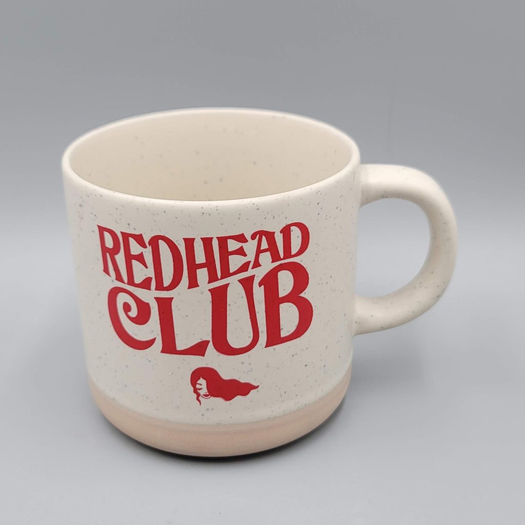 Redhead Club Ceramic Coffee Mug Speckled Beige Tall Tea Cup Collectible