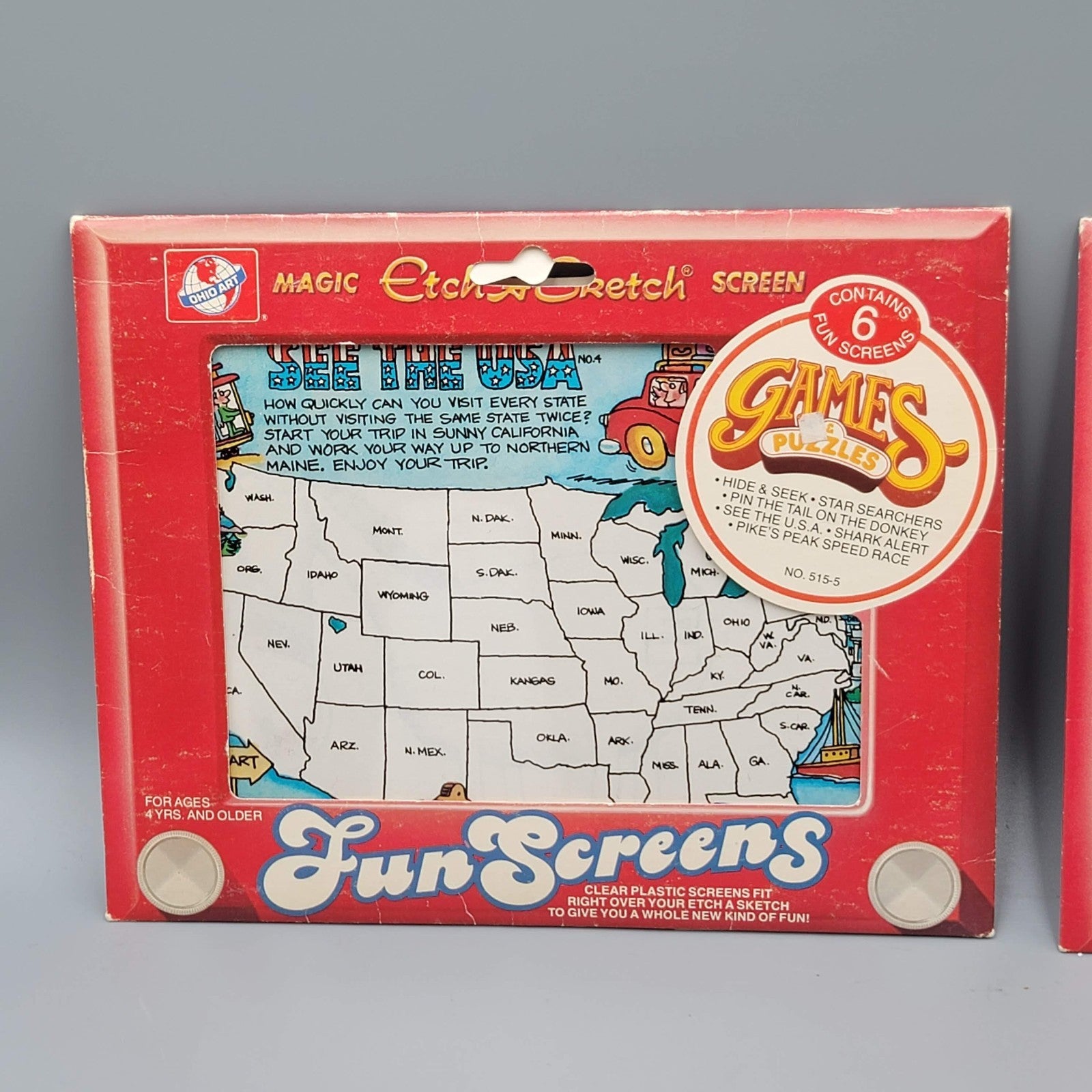 Vintage Etch A Sketch Reusable Fun Screens  Games Puzzles Sports Qty 12