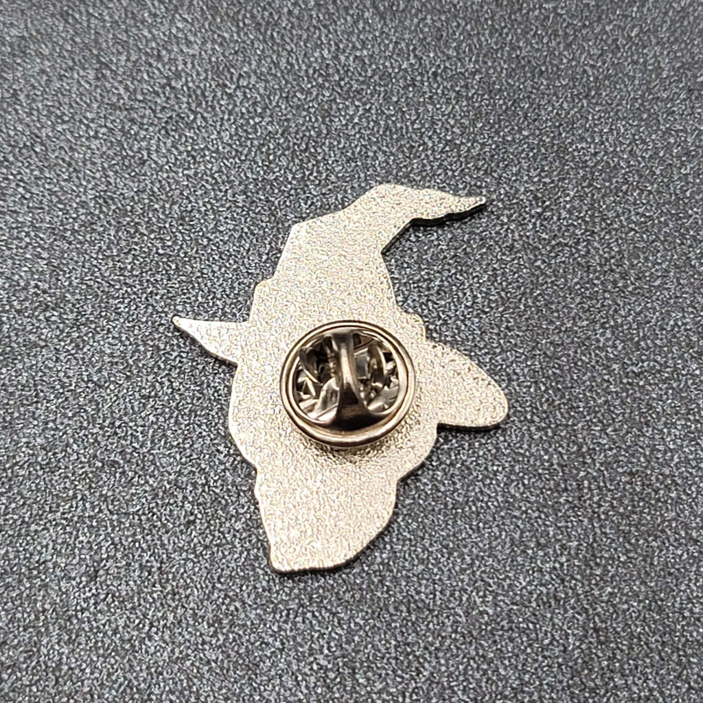 Skull Enamel Lapel Hat Pin Witch Pentagram Candle Halloween 1.5"