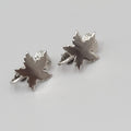 VintageMaple Clip on Earrings Silver tone Studs 1/2"