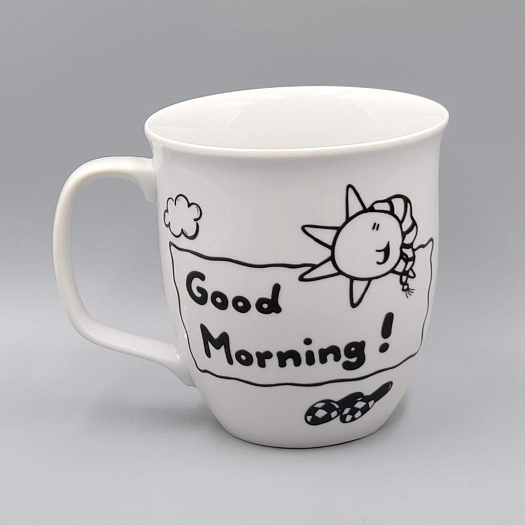 Sheepworld NICI Good Morning Mug Black White Cartoon Coffee Cup