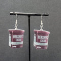 Pierced Earrings Hersheys Cocoa Acrylic Dangle 1.25"