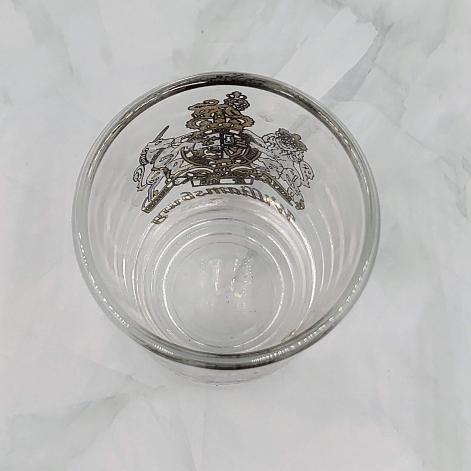 Vintage Williamsberg Shot Glass Black Gold Collectible