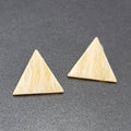 Vintage Pierced Earrings Resin Translucent Triangle Drop 1"