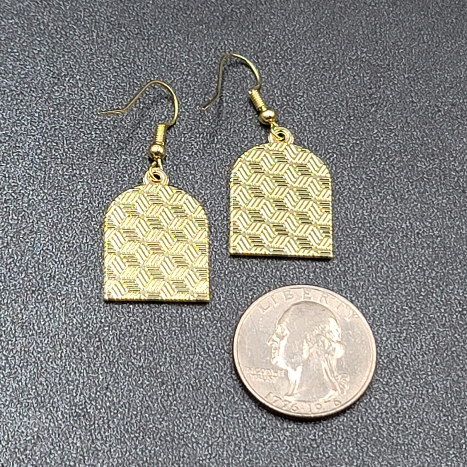 Pierced Earrings Gold tone Enamel Black Cat Happy Sun Flowers Dangle 1"