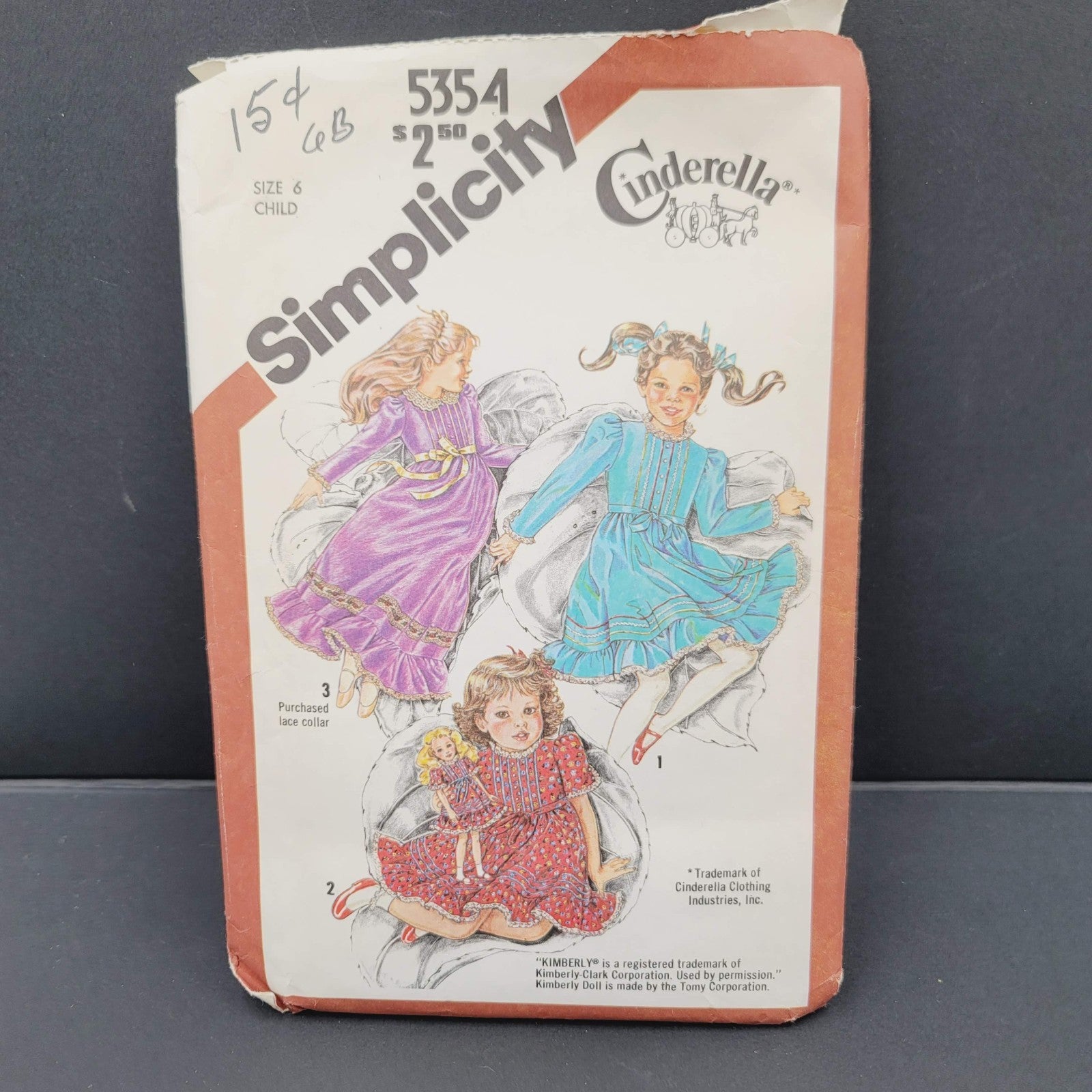 Vtg Cinderella Simplicity Sewing 4 Patterns Dress 6511 5354 8855 Girls Sizes 3-6