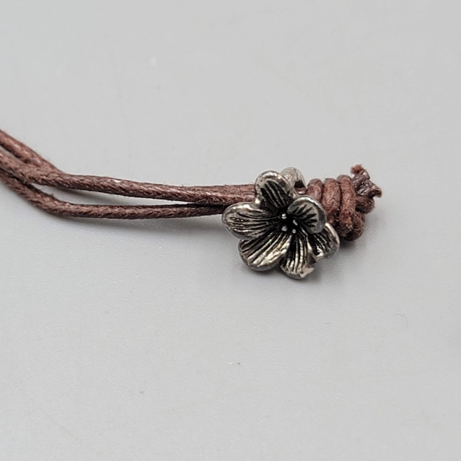 Fossil Necklace Blue Stone Adjustable Cord