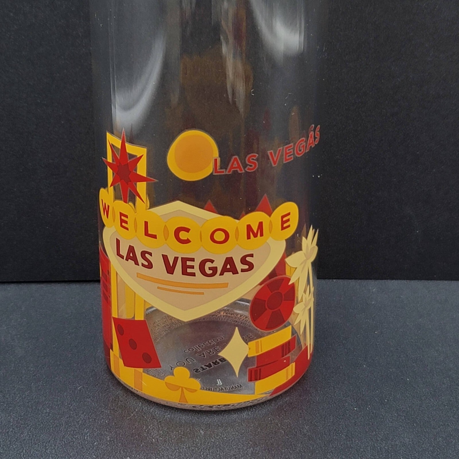 Starbucks You Are Here Collection Las Vegas NV Glass Water Bottle 18.5 oz