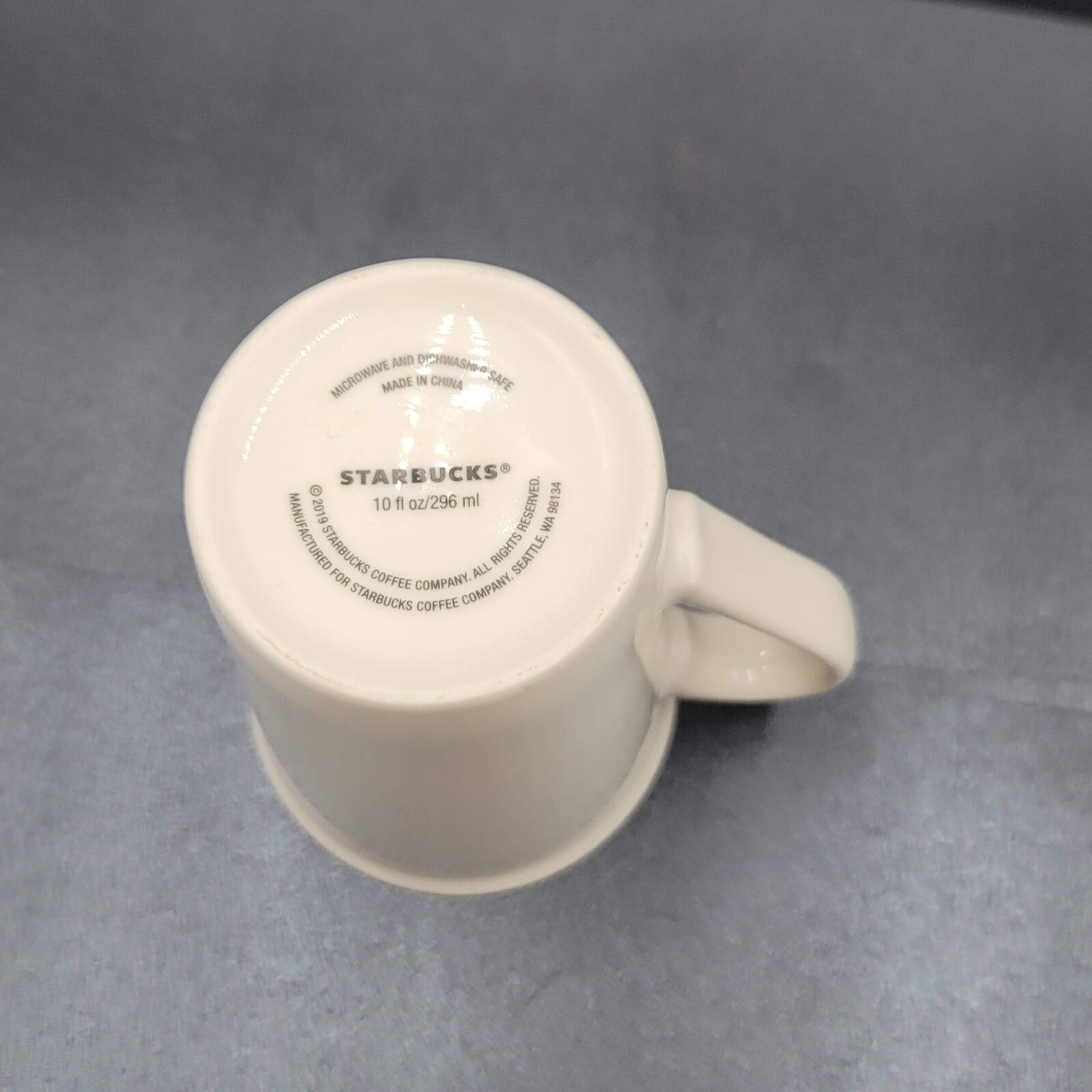 Starbucks 2019 Holiday Ceramic Coffee Mug Holly Dove White 10 oz.