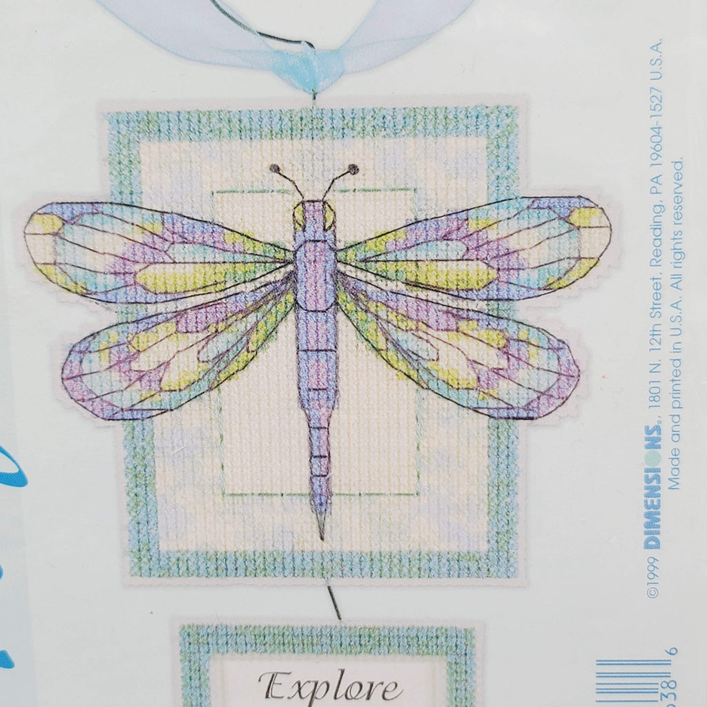 Vtg 1999 Dimensions Reflections DRAGONFLY FANTASY Counted Cross Stitch Kit 72638