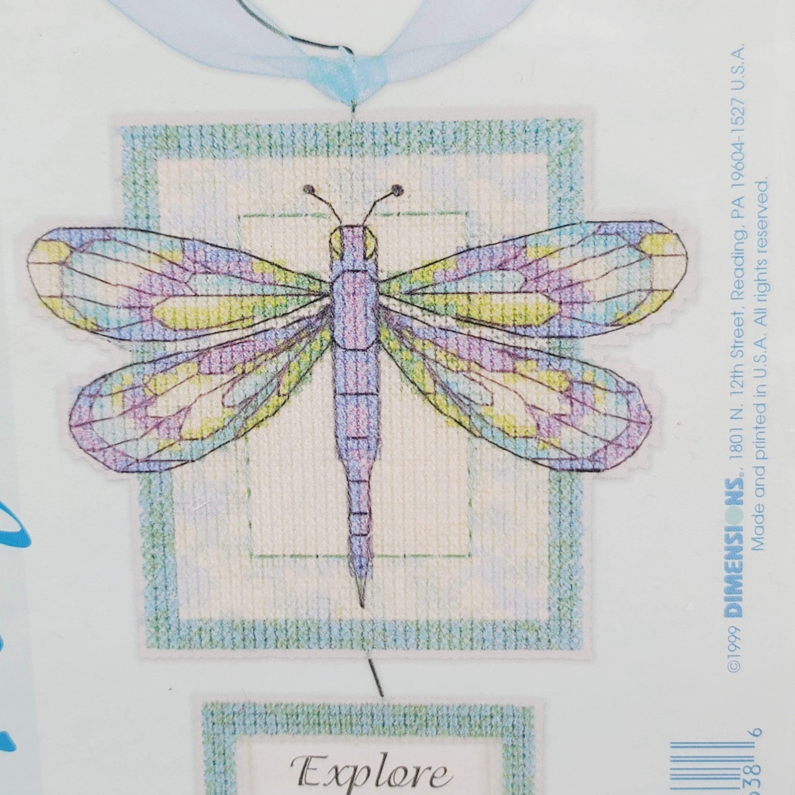 Vtg 1999 Dimensions Reflections DRAGONFLY FANTASY Counted Cross Stitch Kit 72638