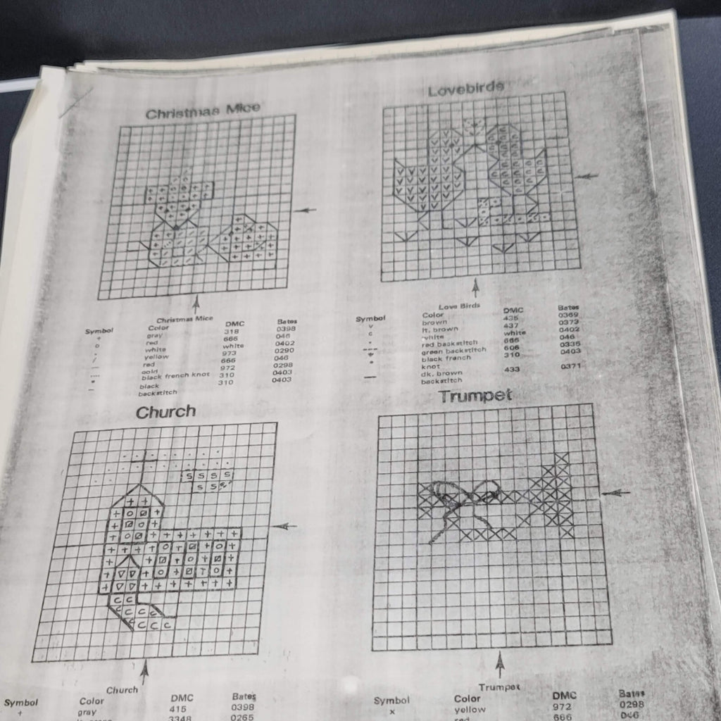 Various Charted Cross Stitch Patterns for Jar Lids Leaflet 211 Lorenzo Petroff