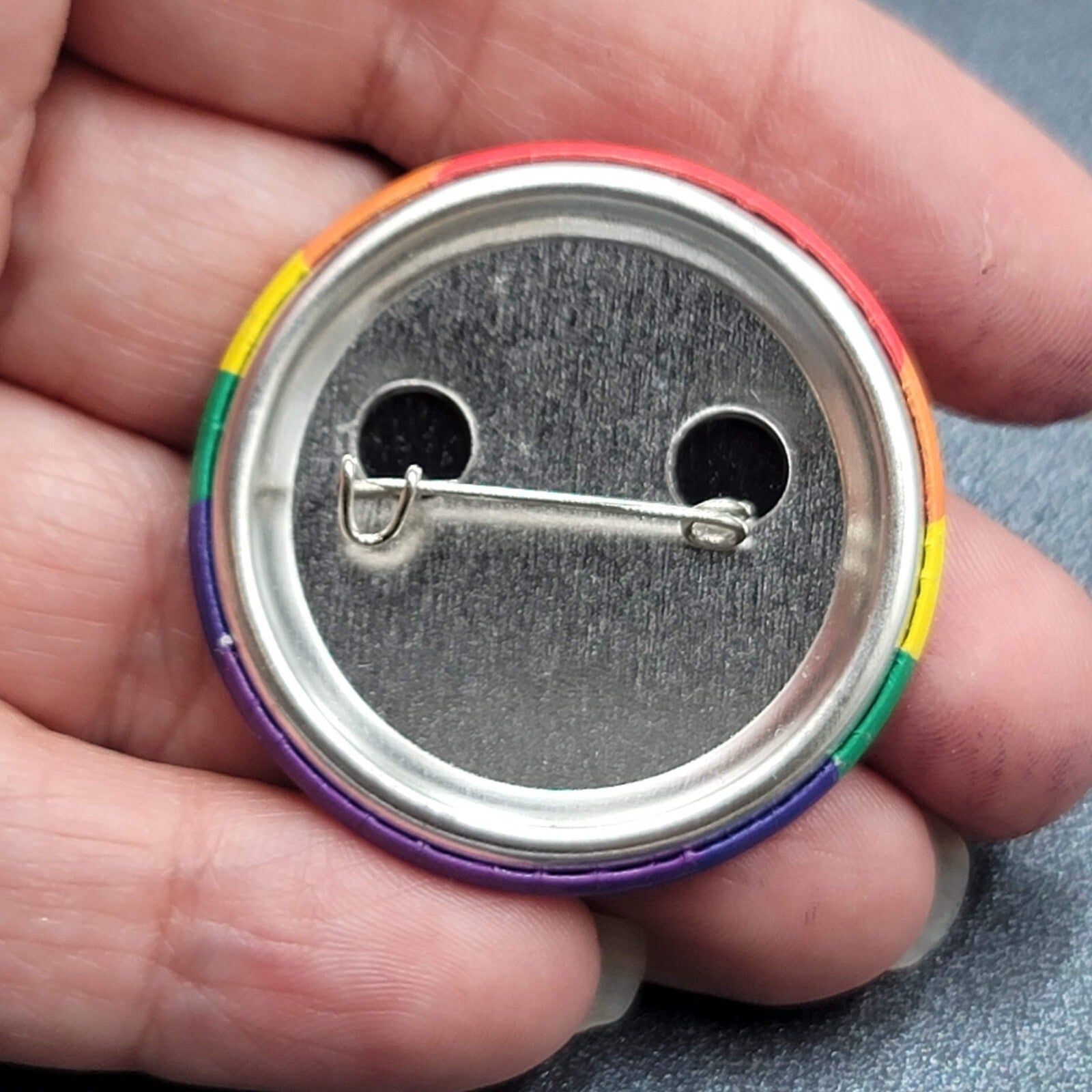Gay Pride Rainbow Pinback Buttons Love LGBTQ Lot of 3