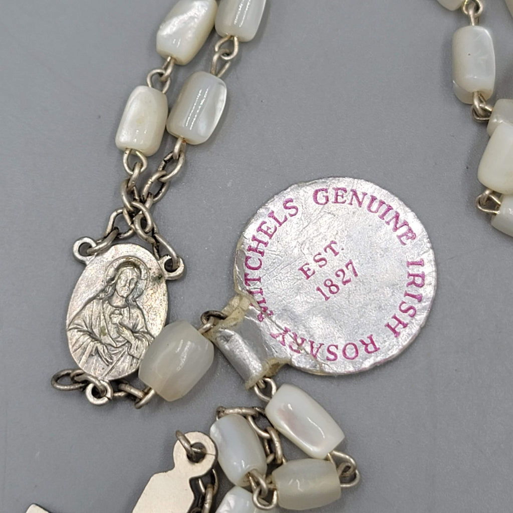 Mother of Pearl Rosary Mitchells Genuine Made in Ireland