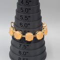 Leslie Danzis Bracelet Gold tone Peach Accents 6.5"-7.5"