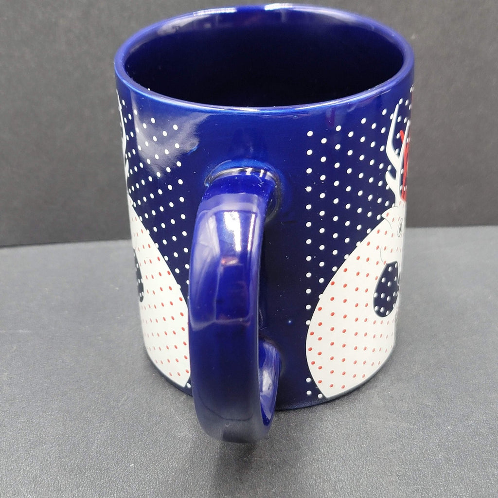Hiram Walker Peppermint Schnapps Reindeer Coffee Mug blue red white