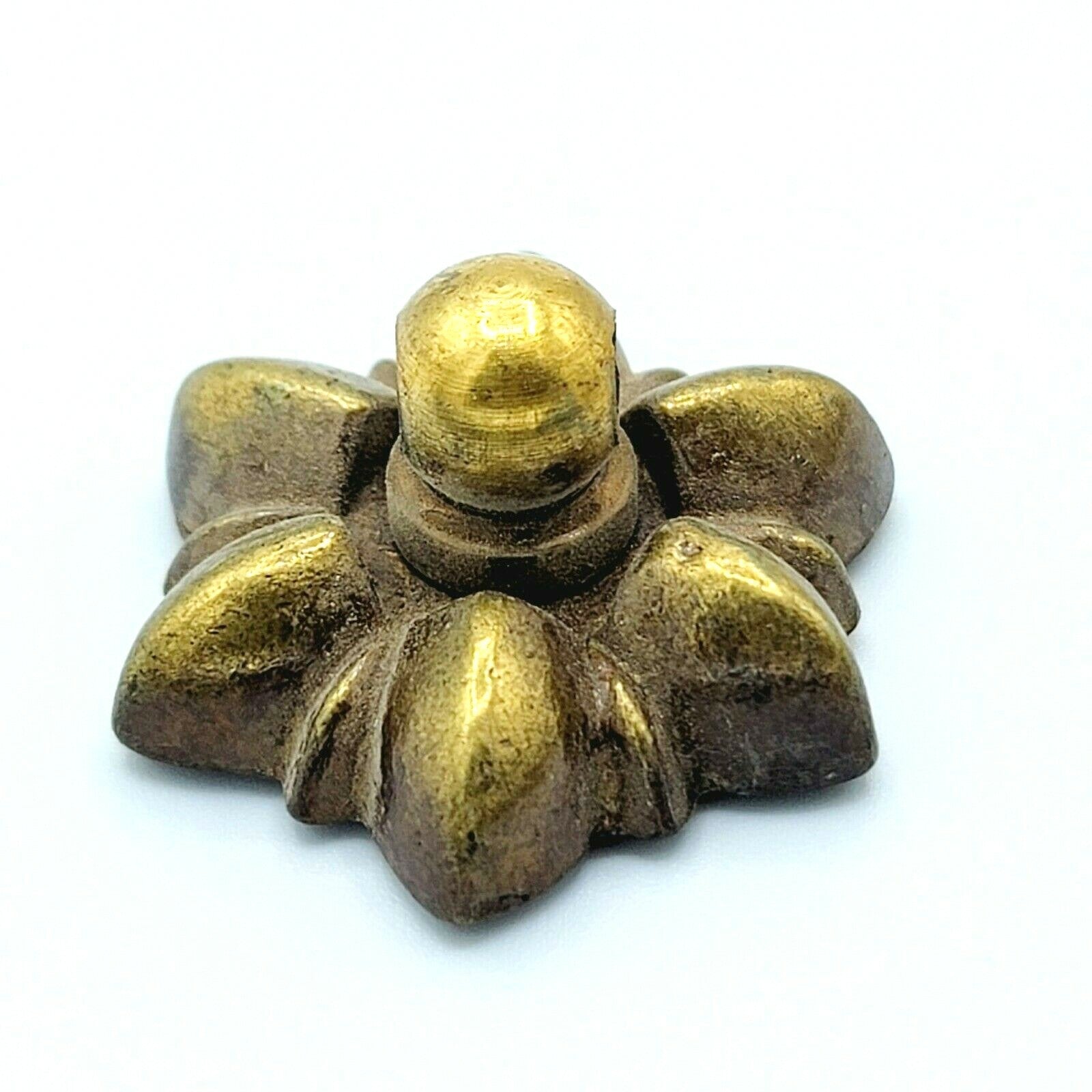 Brass Rosette For Drop Bail Pull Repair SINGLE Salvage Drawer Hardware Reclaim