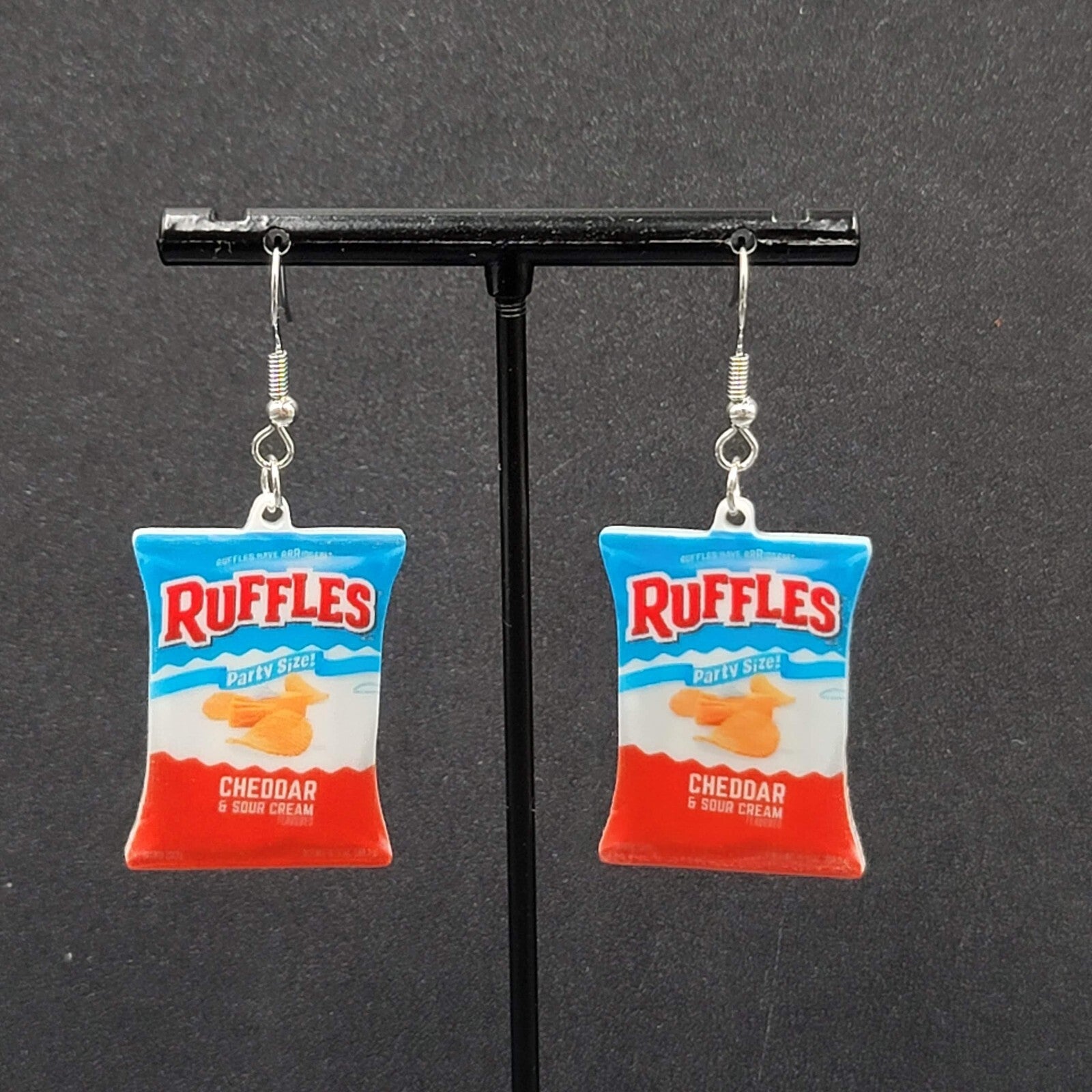 Pierced Earrings Ruffles Cheddar Sour Cream 1.25"