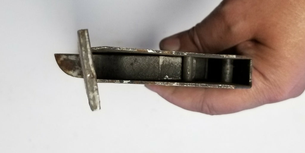 Antique Large Mortise Lock, plate 12 1/2" body 7 1/2" x 3 1/4" x 1/2"