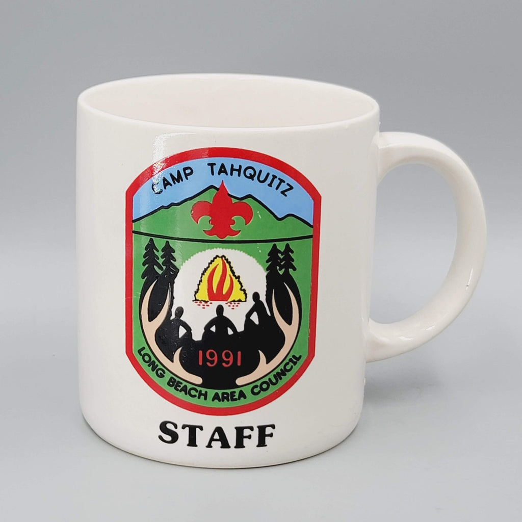 Vintage Boy Scout Camp Tahquitz Coffee Mug Staff 1991 Long Beach