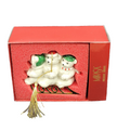 Mikasa Holiday Bear Sleigh Christmas Ornament w Box