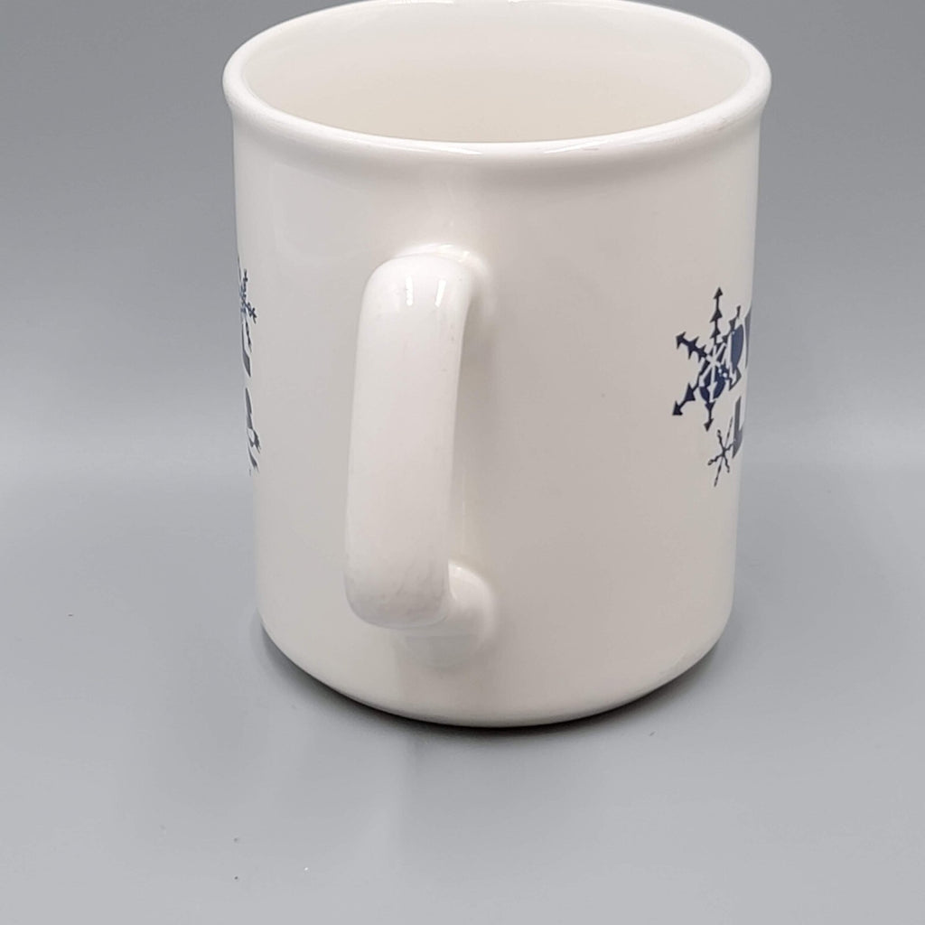 Crystal Lakes Coffee Mug Cup White Blue Logo Souvenir Collectible Vintage
