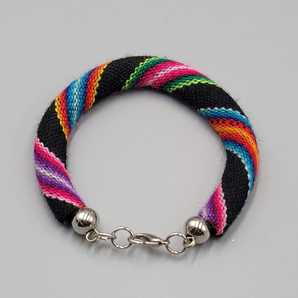 Baja Bangle Bracelet Woven Fabric  Men Women 7.5 in