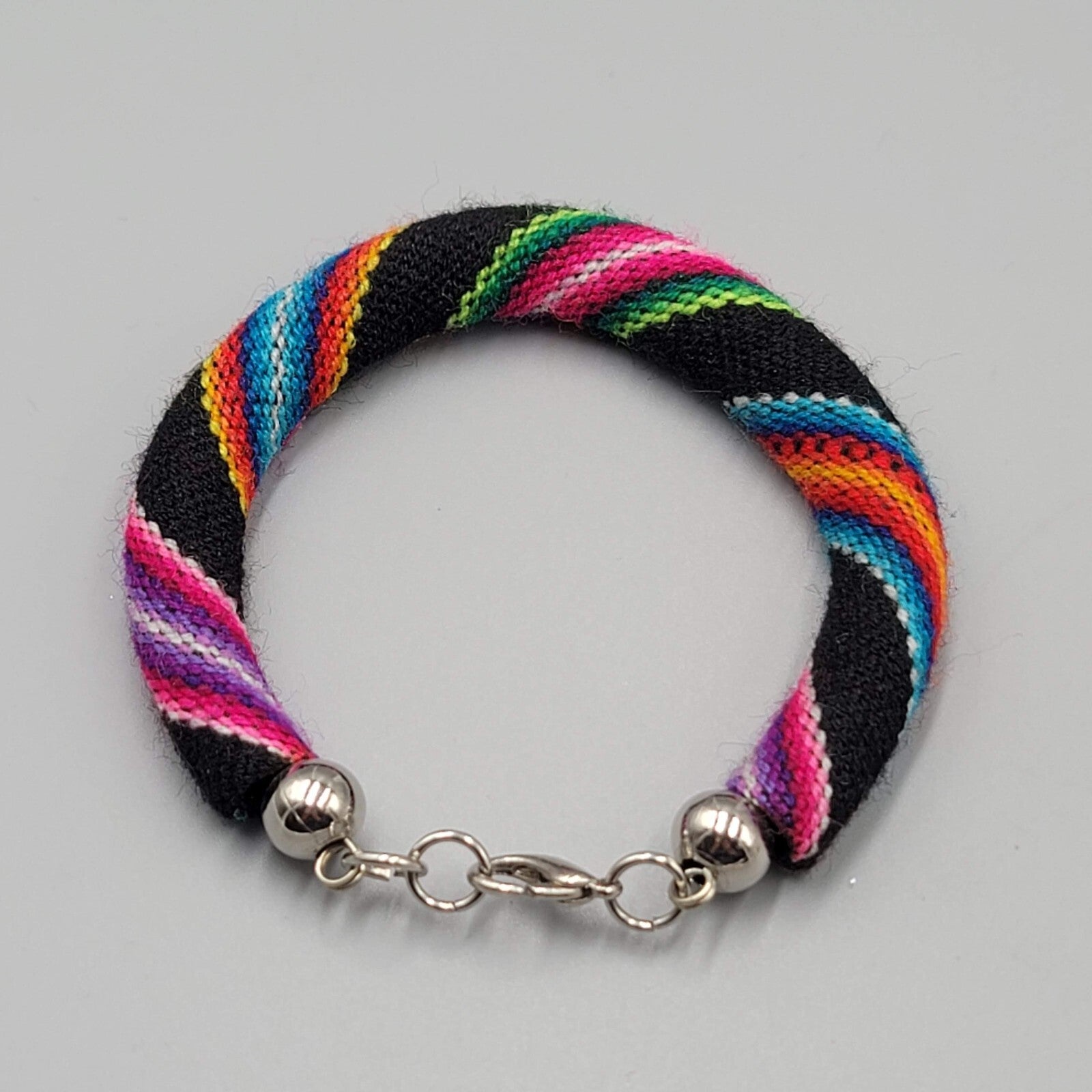 Baja Bangle Bracelet Woven Fabric  Men Women 7.5 in