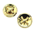 Vintage SPERRY Goldtone Button Style Shoe Clips 1"