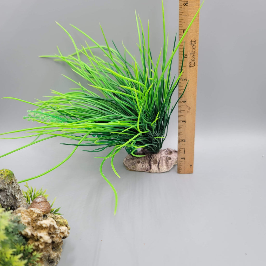 Aquarium Decor Lot Cave Rock Plant Ruins Sunken Airplane Hide Fish Tank Set 4pc