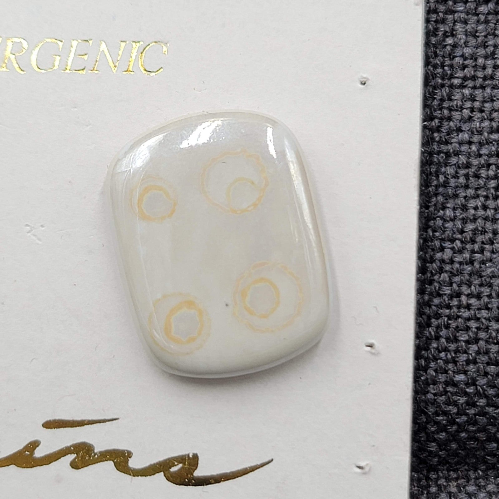Vintage Porcelain Hypoallergenic Pierced Earrings Handmade Drop Unique 7/8"
