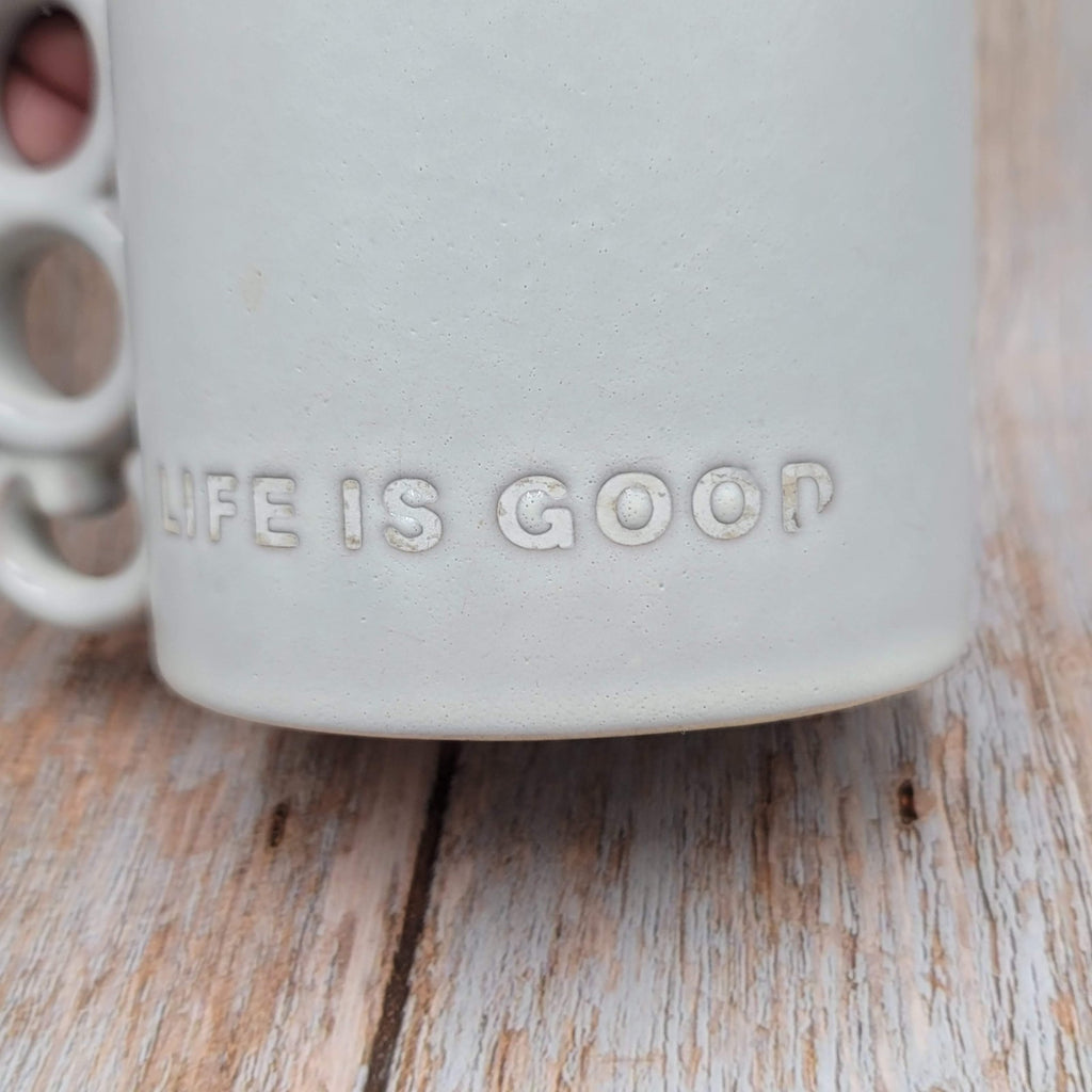 Hallmark Life Is Good Large Coffee Tea Mug Gray Large Ceramic