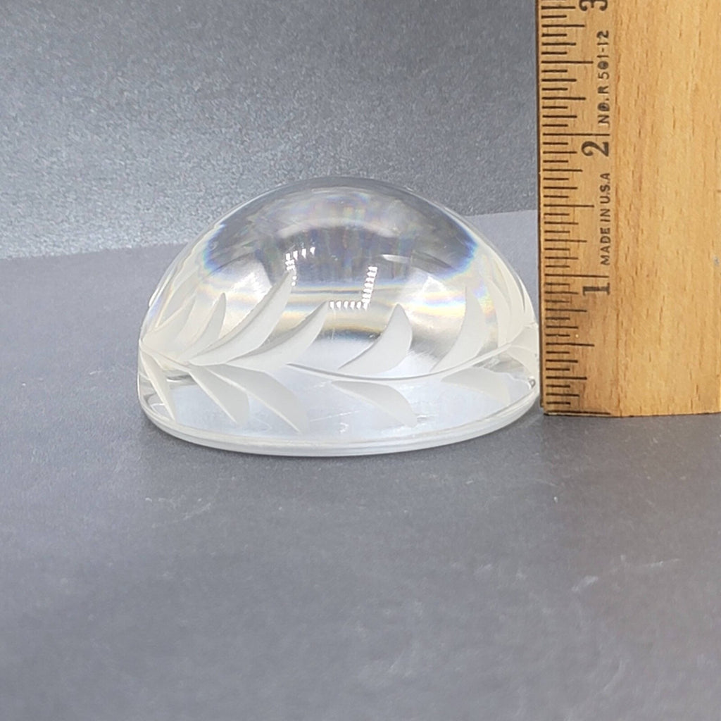 Edinburgh Castle Etched Crystal Round Paperweight 3" Dome