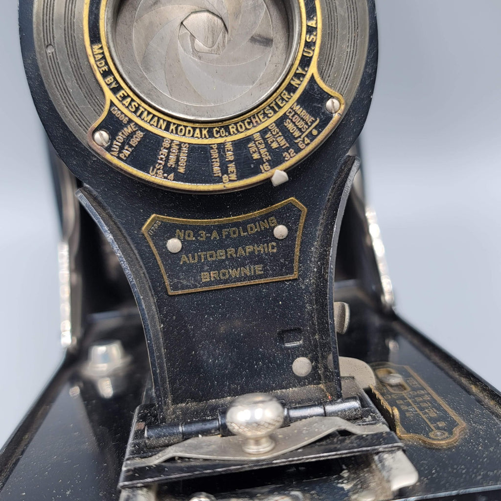 Kodak No 3A Autographic Brownie Folding Bellows Camera Antique GC