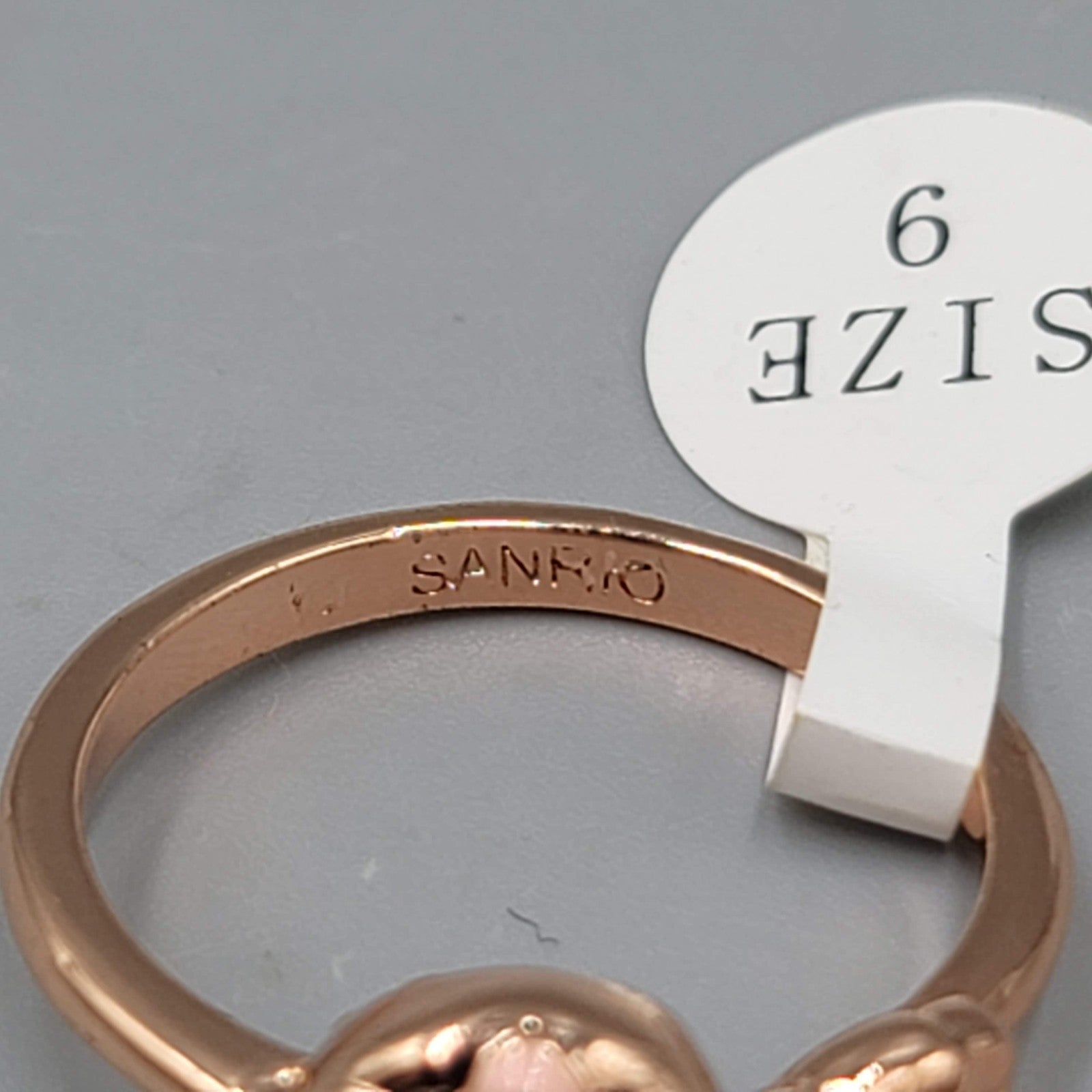 Hello Kitty Bakery Fragrant Jewels Ring Sz 9 Rose Gold tone Enamel Crystal Donut