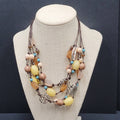 Premier Designs Del Monte Multi Strand Beaded Station Necklace 16"-20"
