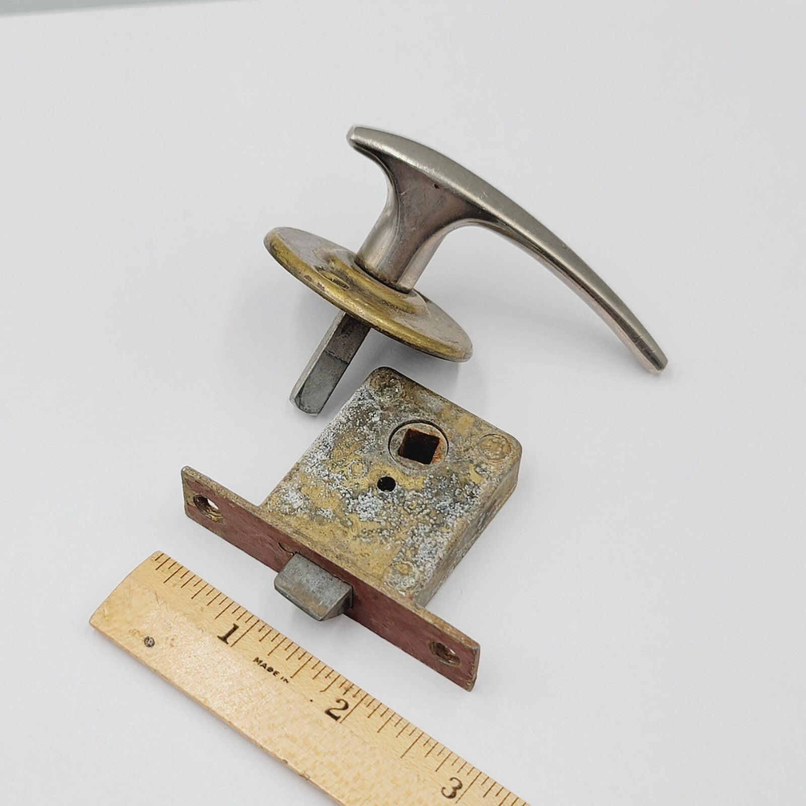 Vintage Hardware Latch and Mortise Cabinet Closet Furniture Salvage