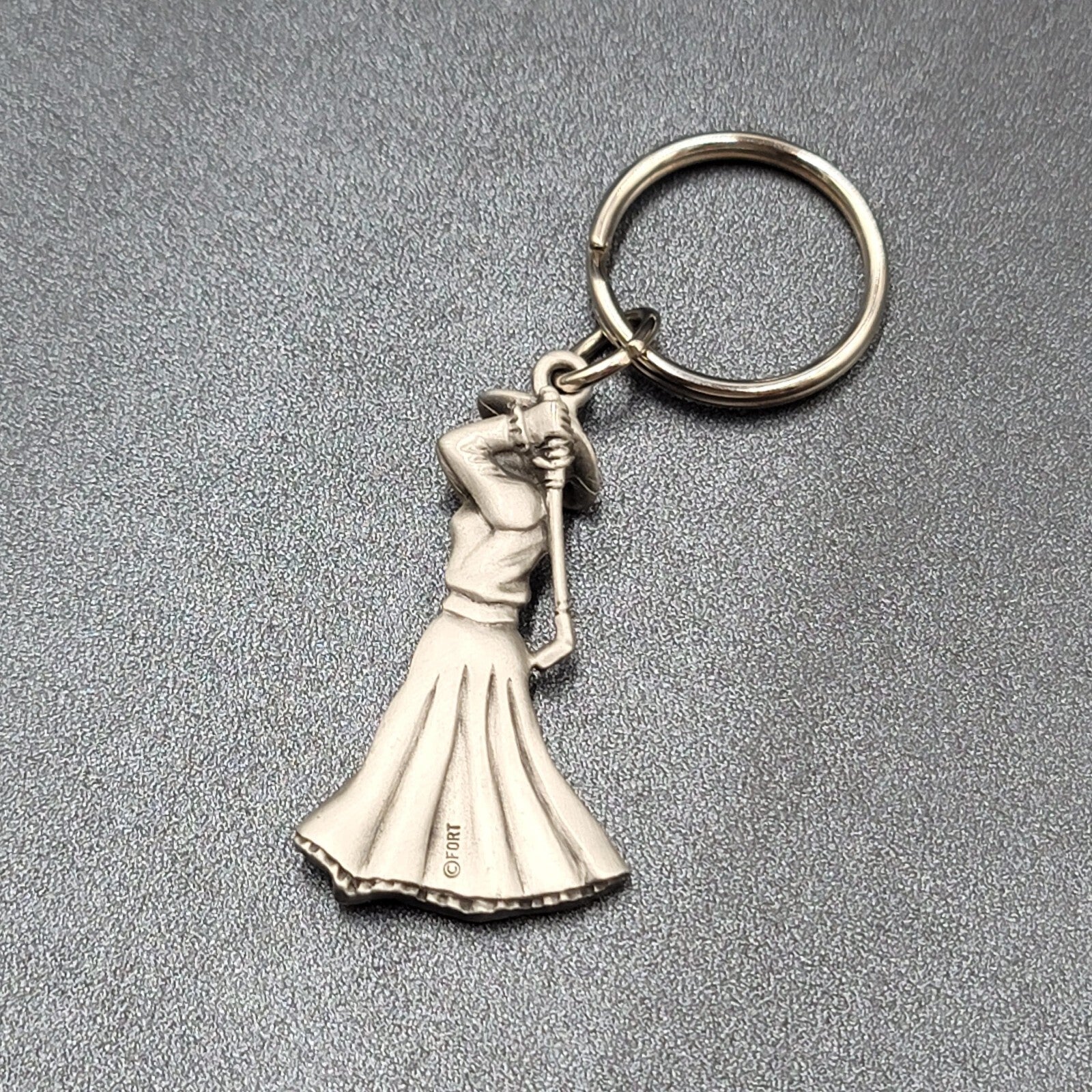 Golf Lady Key Chain by FORT woman golfer charm 