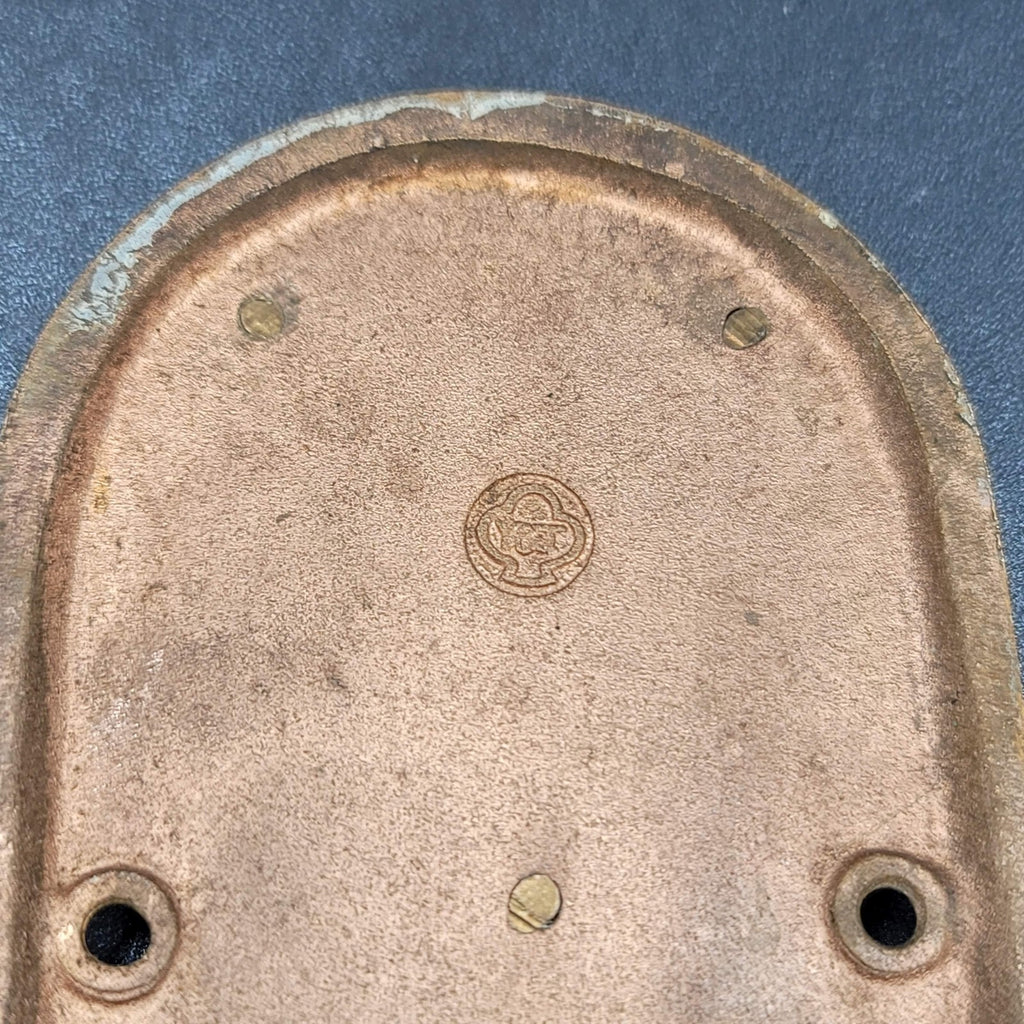 Antique Bronze Door Knob Back Plate Exterior Salvage Hardware RH Co 12"