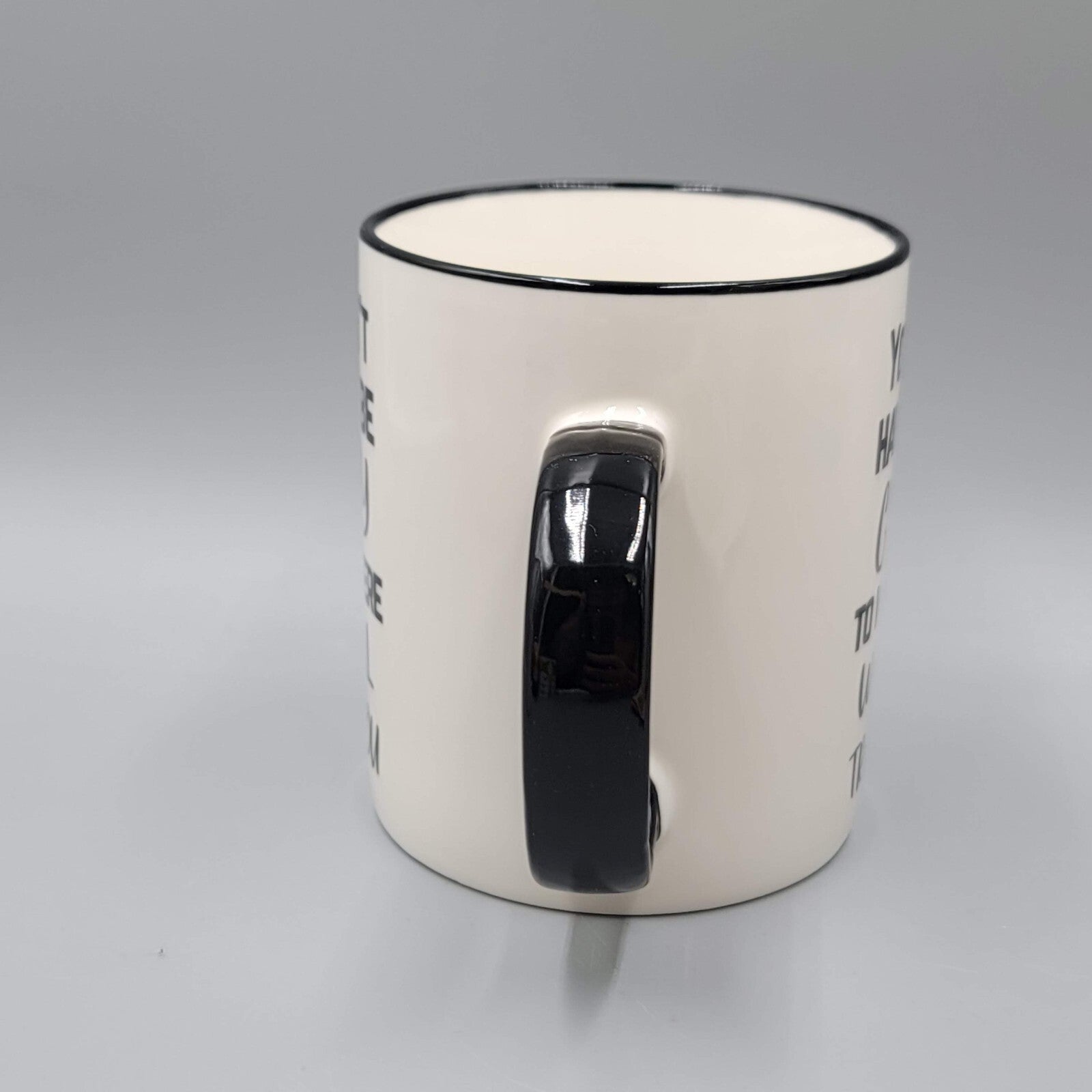 Mecal Funny Work Coffee Mug Black White Crazy Ceramic