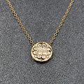 Gold Plated Sterling Silver Cubic Zirconia Pendant Necklace 16 in chain