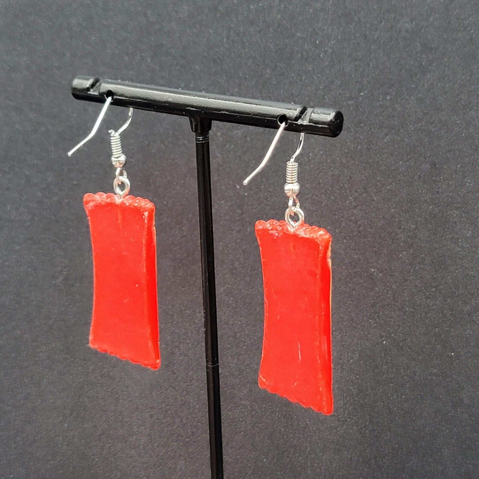 New STARBURST JELLYBEANS Candy Pierced Earrings Acrylic Dangle 1.25"