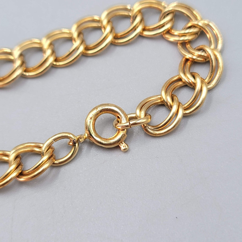 Vintage American Airlines FAIR LADIES Charm Bracelet Gold tone 7"