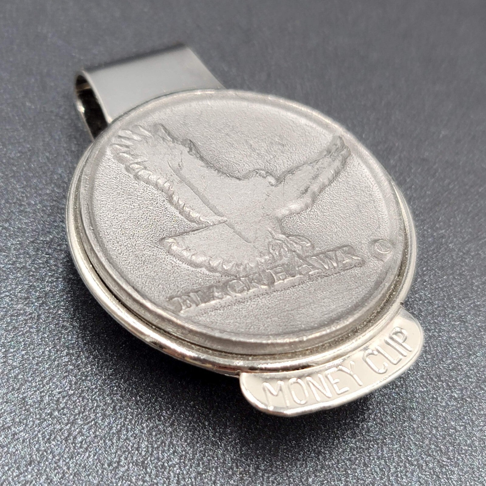 Black Hawk Colorado Money Clip Silver tone Souvenir
