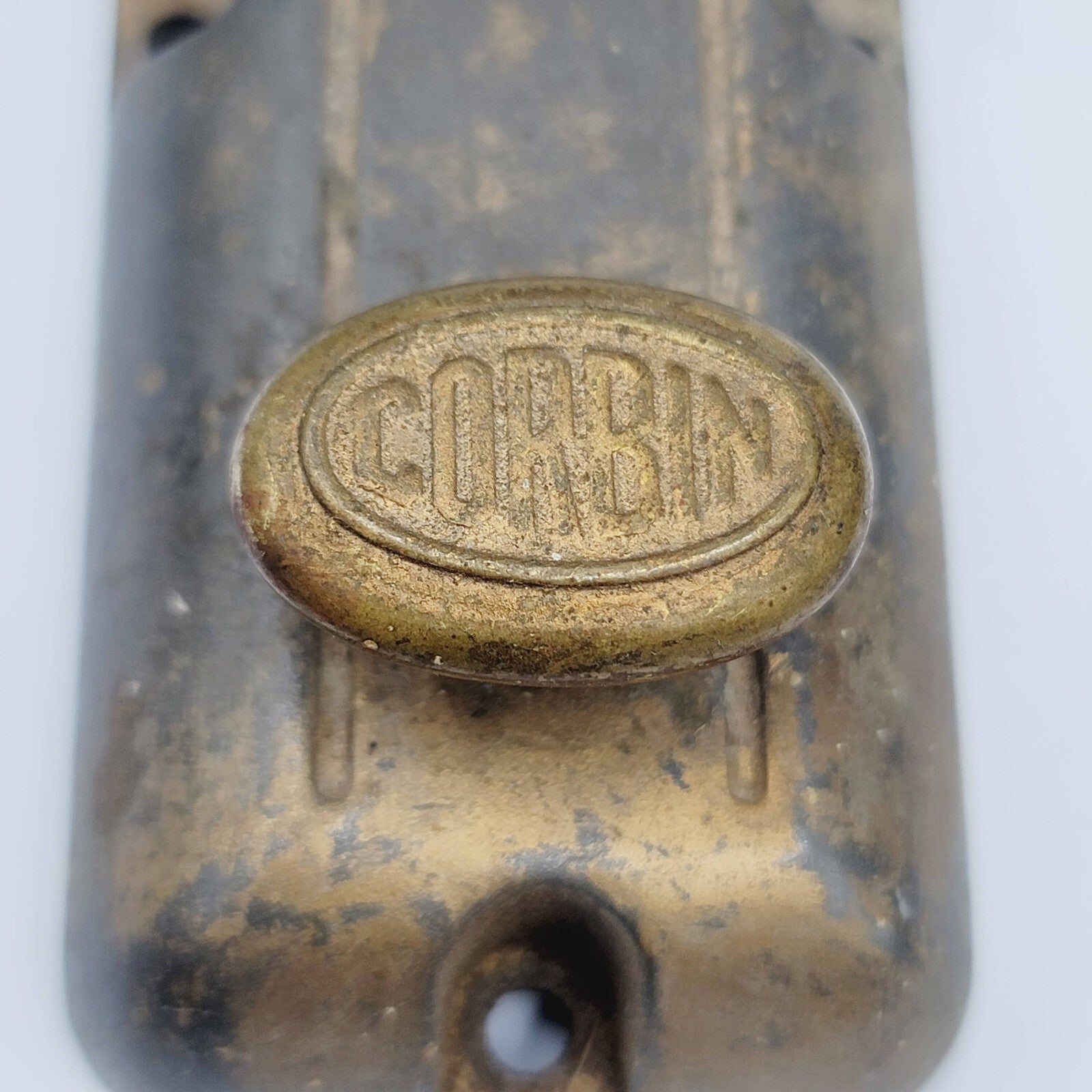 Vintage Corbin Surface Rim Night Latch No Keeper Reclaimed Salvage No Lock