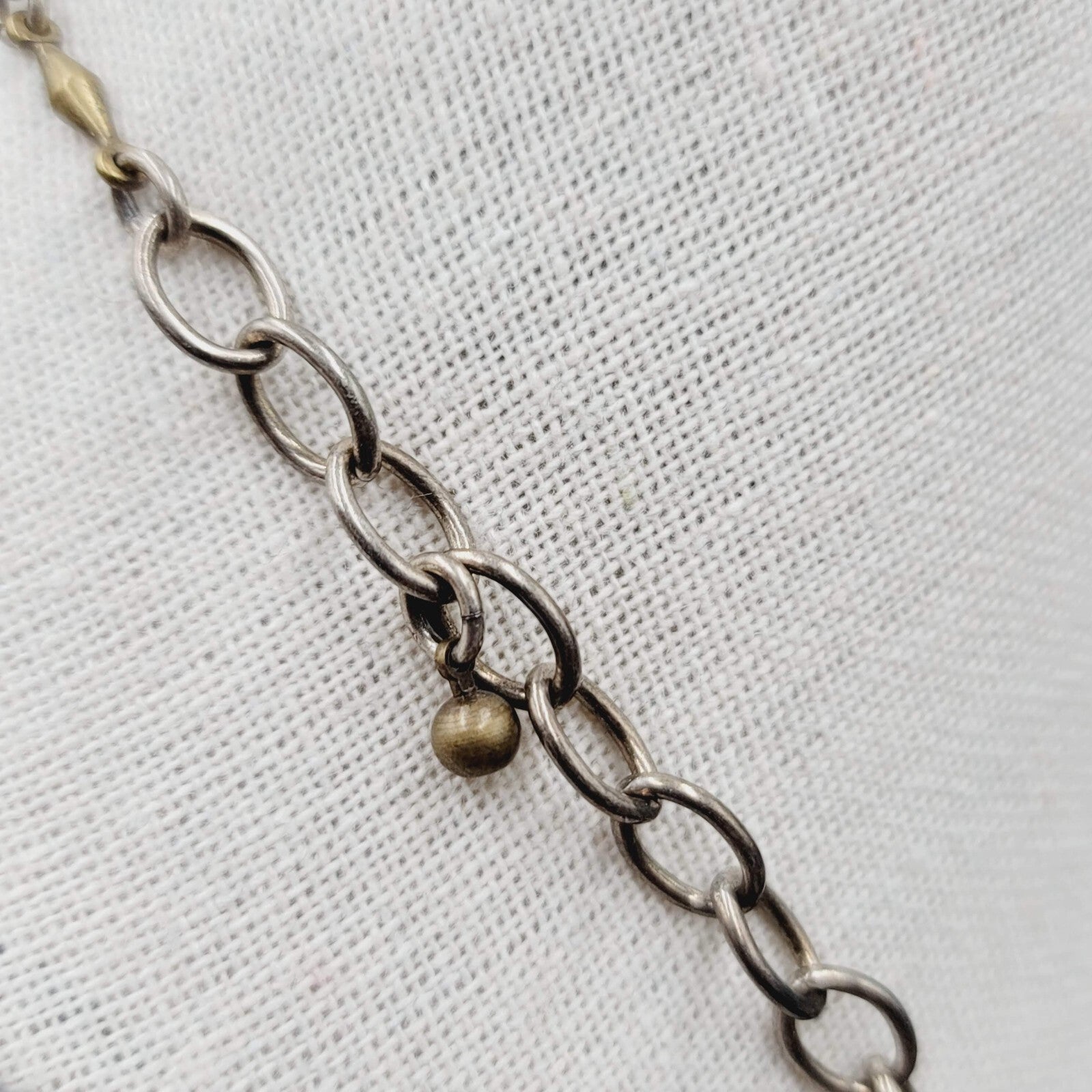 Skeleton Key Heart Charm Necklace Silver tone Statement 22"