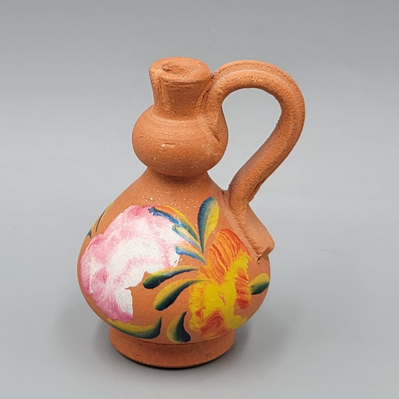 Vintage Miniature Vase Pottery Mini Made in Portugal Souvenir Dollhouse 2"